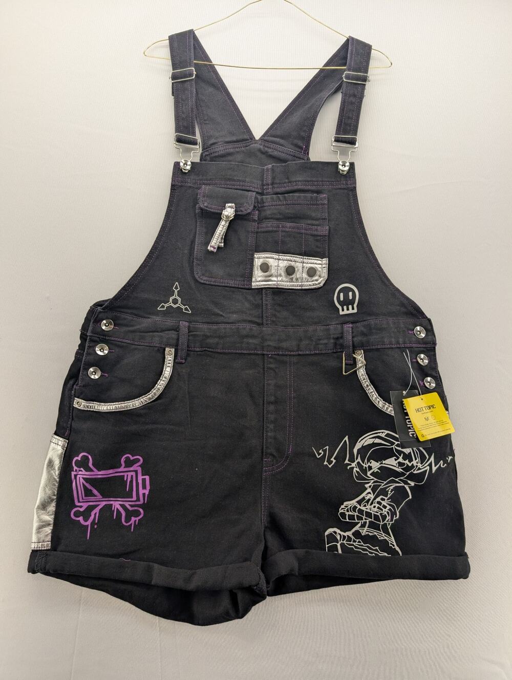 NWT Hot Topic Murder Drones Uzi Icon Shortalls in Black size XL